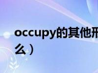 occupy的其他形式（occupy名词形式是什么）