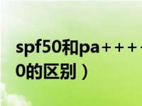 spf50和pa++++是什么意思（spf30和spf50的区别）