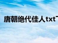 唐朝绝代佳人txt下载（唐朝绝代佳乞歪传）