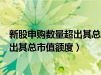 新股申购数量超出其总市值额度什么意思（新股申购数量超出其总市值额度）