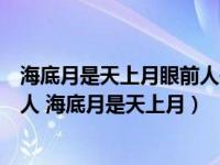 海底月是天上月眼前人是心上人类似的句子（眼前人是心上人 海底月是天上月）