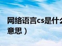 网络语言cs是什么意思（聊天中的csn是什么意思）