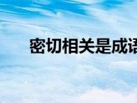 密切相关是成语吗（密切相关的意思）