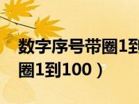 数字序号带圈1到100怎么输入（数字序号带圈1到100）