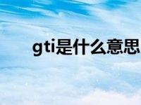 gti是什么意思中文（gti是什么意思）