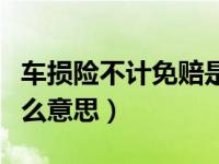 车损险不计免赔是什么（车损险不计免赔是什么意思）