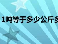 1吨等于多少公斤多少升（1吨等于多少公斤）