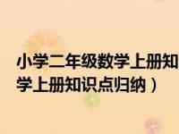 小学二年级数学上册知识点归纳总结北师大（小学二年级数学上册知识点归纳）