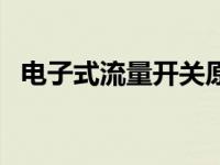 电子式流量开关原理（流量开关工作原理）