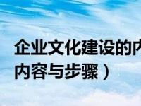 企业文化建设的内容是什么（企业文化建设的内容与步骤）