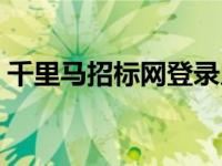 千里马招标网登录入口（千里马招标网会员）