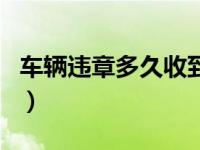 车辆违章多久收到短信（车辆违章多久能查到）