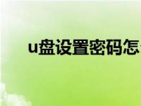 u盘设置密码怎么设置（u盘设置密码）