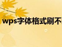 wps字体格式刷不过来（wps格式刷在哪里）