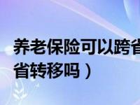 养老保险可以跨省网上转吗（养老保险可以跨省转移吗）