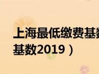 上海最低缴费基数2022（苏州社保最低缴费基数2019）