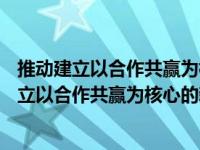 推动建立以合作共赢为核心的新型国际关系( )（如何推动建立以合作共赢为核心的新型国际关系毛概）