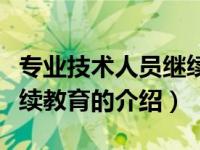 专业技术人员继续教育（关于专业技术人员继续教育的介绍）