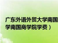 广东外语外贸大学南国商学院学费多少钱（广东外语外贸大学南国商学院学费）