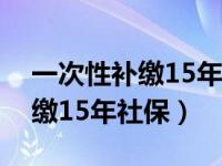 一次性补缴15年社保可领退休金（一次性补缴15年社保）