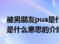 被男朋友pua是什么意思（关于被男朋友pua是什么意思的介绍）