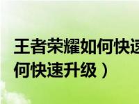 王者荣耀如何快速升级信誉等级（王者荣耀如何快速升级）