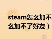 steam怎么加不了好友错误代码（steam怎么加不了好友）