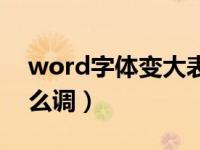 word字体变大表格不变（word字体变大怎么调）