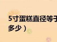 5寸蛋糕直径等于多少厘米（5寸蛋糕直径是多少）