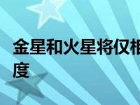 金星和火星将仅相距半度或者大约是食指的宽度