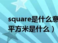 square是什么意思英语（square feet 换算平方米是什么）