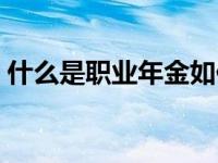 什么是职业年金如何发放（什么是职业年金）