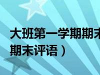 大班第一学期期末评语怎么写（大班第一学期期末评语）