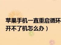 苹果手机一直重启循环开不了机怎么办（手机一直重启循环开不了机怎么办）