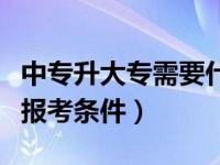 中专升大专需要什么条件与要求（中专升大专报考条件）