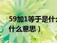 59加1等于是什么意思（59加一等于多少是什么意思）