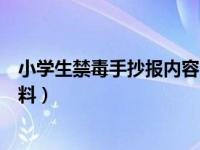 小学生禁毒手抄报内容资料大全（小学生禁毒手抄报内容资料）