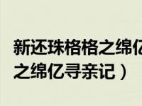 新还珠格格之绵亿寻亲记小说版（新还珠格格之绵亿寻亲记）