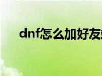 dnf怎么加好友端游（dnf怎么加好友）