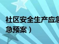 社区安全生产应急救援预案（社区安全生产应急预案）