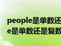 people是单数还是复数用is还是are（people是单数还是复数）