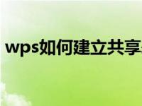 wps如何建立共享表格（共享表格怎么建立）