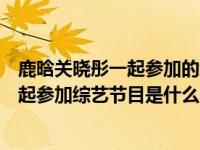 鹿晗关晓彤一起参加的综艺节目是哪一期（鹿晗和关晓彤一起参加综艺节目是什么）