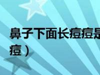 鼻子下面长痘痘是哪里上火了（鼻子下面长痘痘）