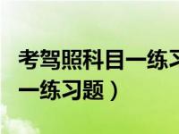 考驾照科目一练习题用什么软件（考驾照科目一练习题）