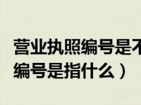 营业执照编号是不是统一信用代码（营业执照编号是指什么）