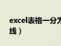 excel表格一分为三（excel表格一分为二斜线）