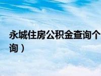 永城住房公积金查询个人账户查询余额（永城住房公积金查询）