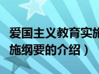 爱国主义教育实施纲要（关于爱国主义教育实施纲要的介绍）