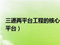 三通两平台工程的核心基本任务在宏观上包括什么（三通两平台）